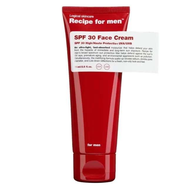 Recipe For Men Facial Moisturizer SPF30 75ml