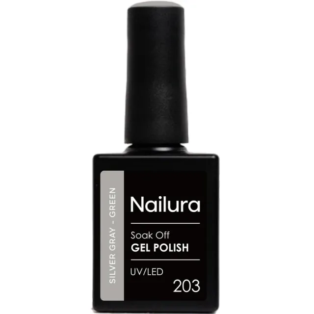 Nailura Gel Polish 10 ml - 203 Silver Gray Green