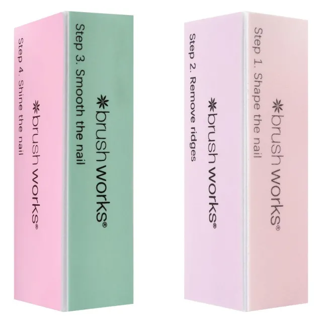 Brushworks Nail Buffing Block Pastel, 2 stk.