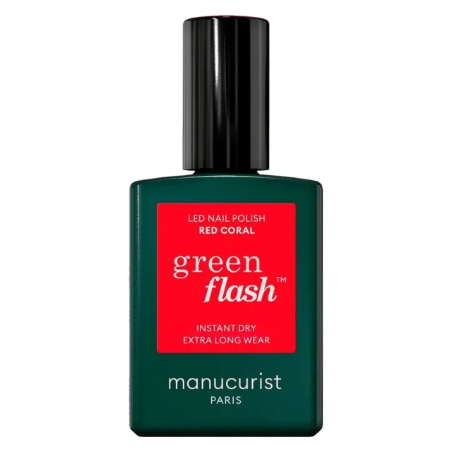 Manucurist Green Flash Led Nail Polish Red Coral 15ml