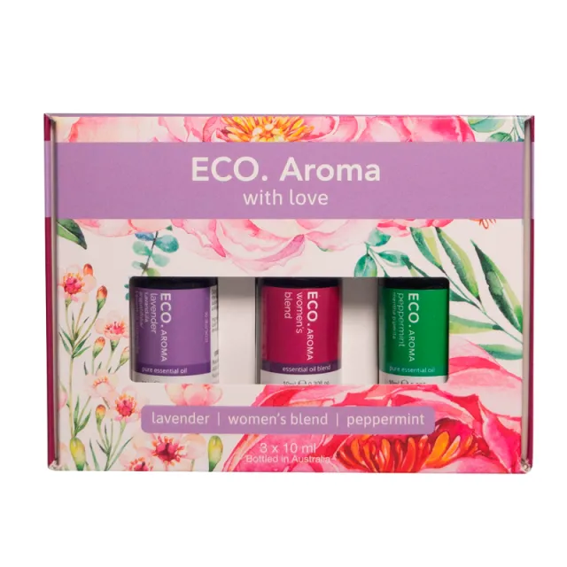ECO. Aroma With Love Aroma Trio - Peppermint, Lavender, Women's Blend (3x10 ml)
