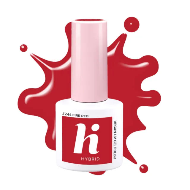 Hi Hybrid Fire Red UV Gel Polish #244 5ml
