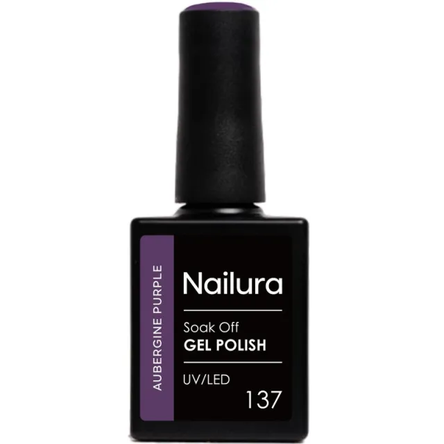 Nailura Gel Polish 10 ml - 137 Aubergine Purple