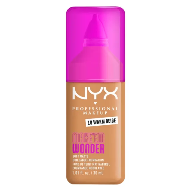 NYX Professional Makeup Make Em Wonder Foundation 19 Warm Beige 2