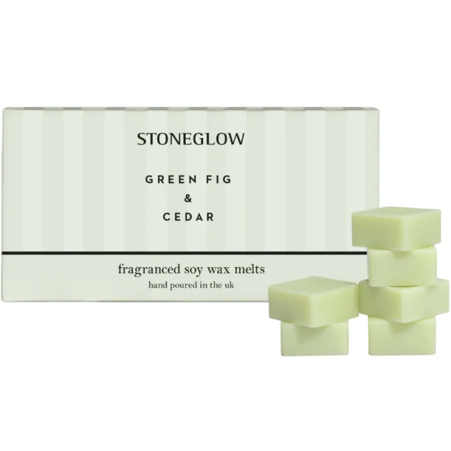 Ambience Stoneglow Vegansk Soja Duftvoks Grøn Figen & Cedertræ (16 stk)