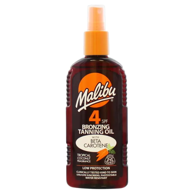 Malibu Bronzing Tanning Oil With Carotene SPF 4 200 ml