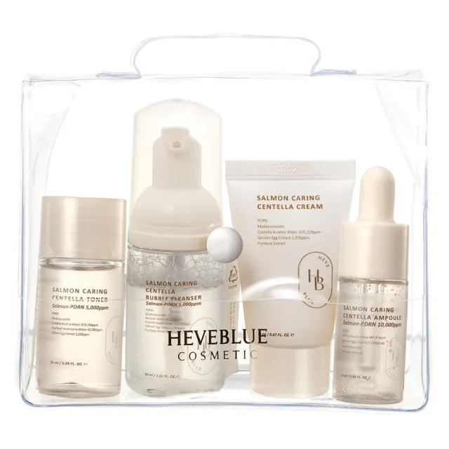 Heveblue Salmon Caring Centella Special Travel Kit Bag