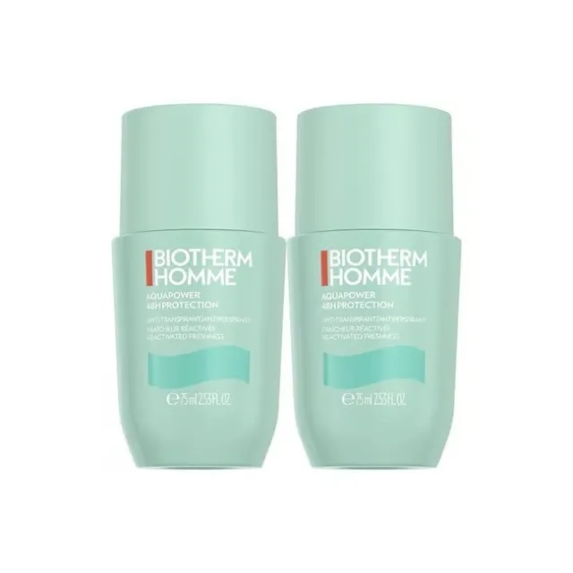 Biotherm - Homme Aquapower Deodorant Duo Pakke - 2x75 ml