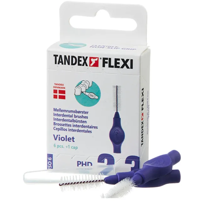 TANDEX Flexi Mellemrumsbørste Violet PHD 2.3 /ISO 6 (6 stk)