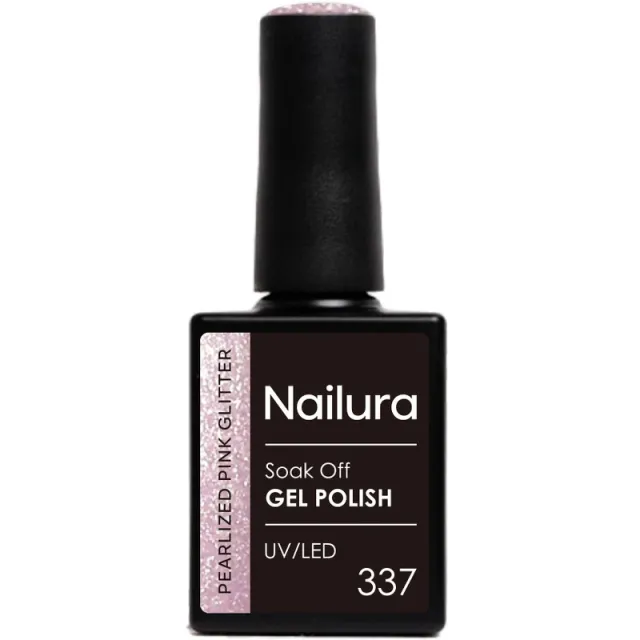 Nailura Gel Polish 10 ml - 337 Pearlized Pink Glitter