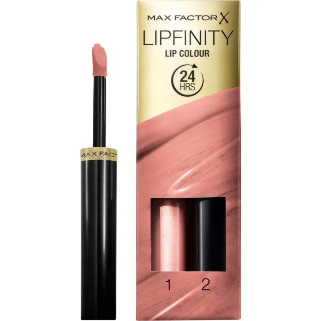 Max Factor Lipfinity 2step Long Lasting Lipstick, 160 Iced, 2. 3 ml +