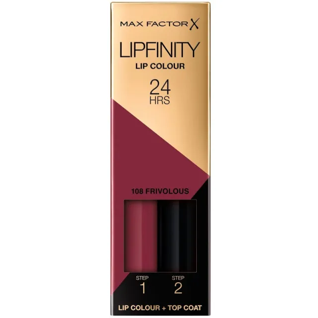 Max Factor Lipfinity 2-step Long Lasting Lipstick 2,3 ml - 108 Frivolous