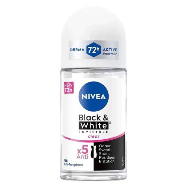 NIVEA Deo Black & White Invisible Clear Roll-On 50 ml