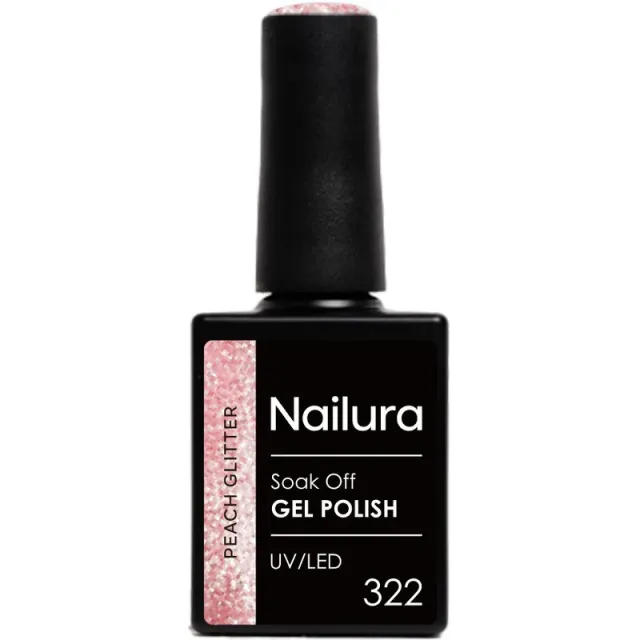 Nailura Cat Eye Gel Polish 10 ml - 322 Peach Glitter