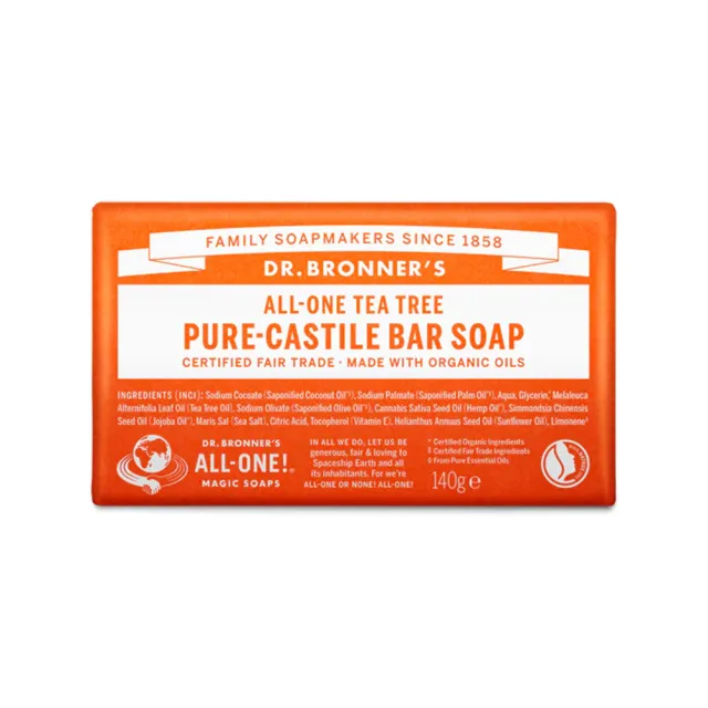 Dr. Bronner's Pure-Castile Bar Soap Tea Tree 140 g