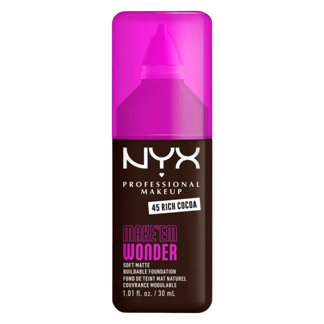 NYX Professional Makeup Make Em Wonder Foundation 45 Rich Cocoa 2