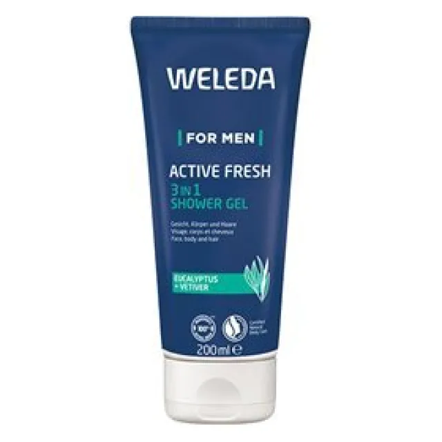 Weleda Active Fresh 3in1 Shower Gel - For men, 200ml.