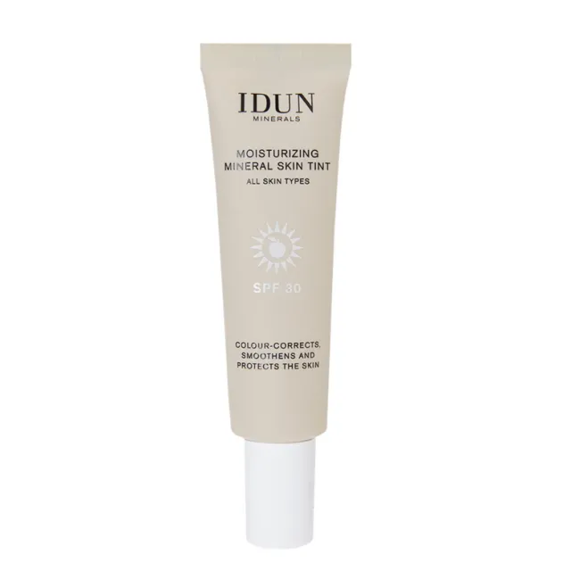 Idun Minerals Moisturizing Mineral Skin Tint SPF30, "Långholmen", Light/medium Neutral, 27ml.