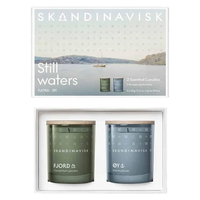 Skandinavisk Still Waters Scented Candle Giftset FJORD & ØY 2 x 6