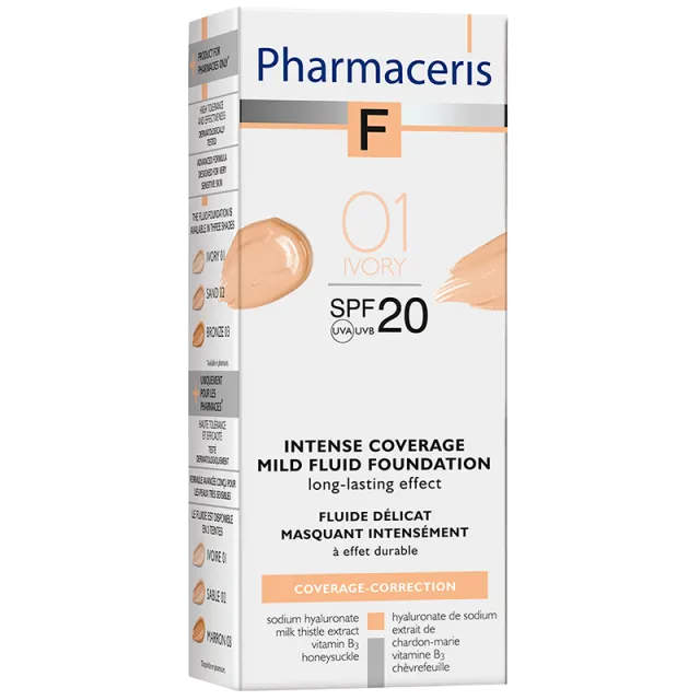 Pharmaceris F - Intensivt Dækkende Foundation SPF 20 Ivory 01 (30 ml)