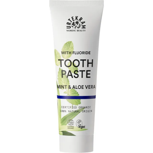 Urtekram Mint & Aloe Vera Toothpaste With Flouride 75 ml