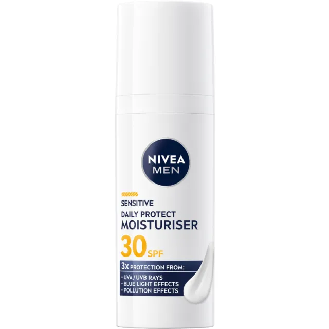 Nivea For Men Sensitive Daily Protect Moisturiser SPF30 (50 ml)