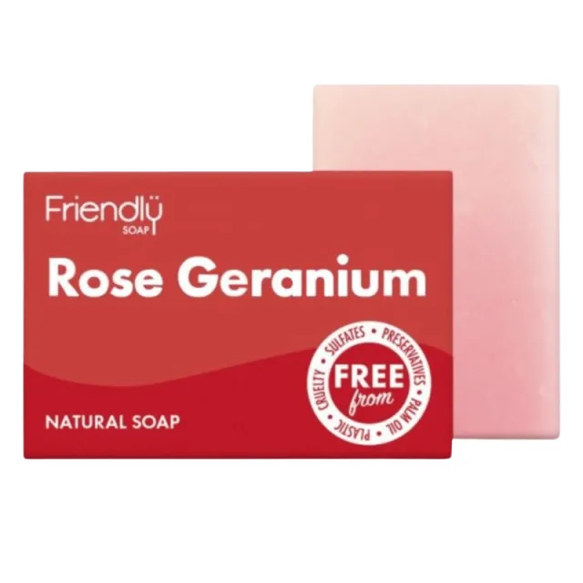 Friendly Rose og Geranium sæbe (95 g)